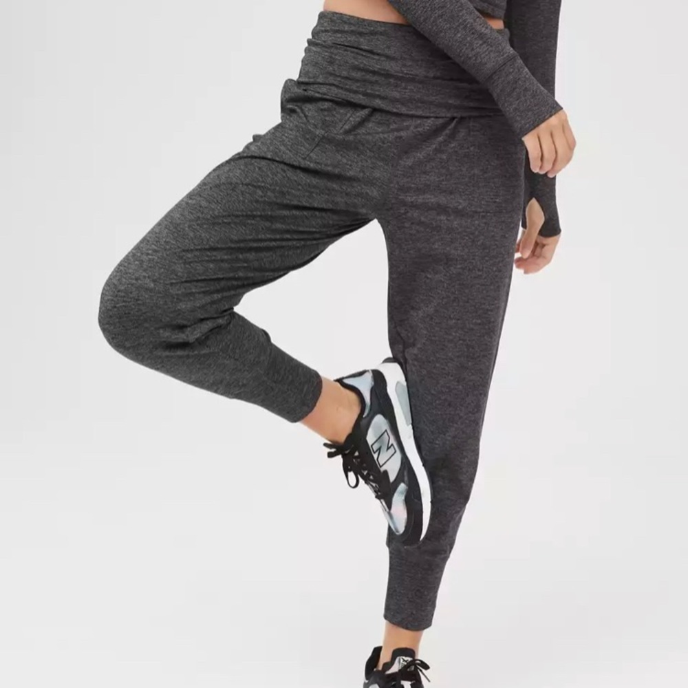 Aerie Women Joggers Gray High Waist Lounge Pants Size S